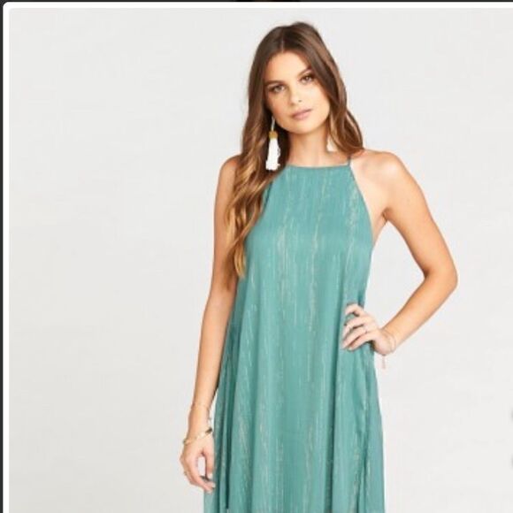 Sparkle & Shine Sage Bronte Maxi Dress (S) - Picture 1 of 10